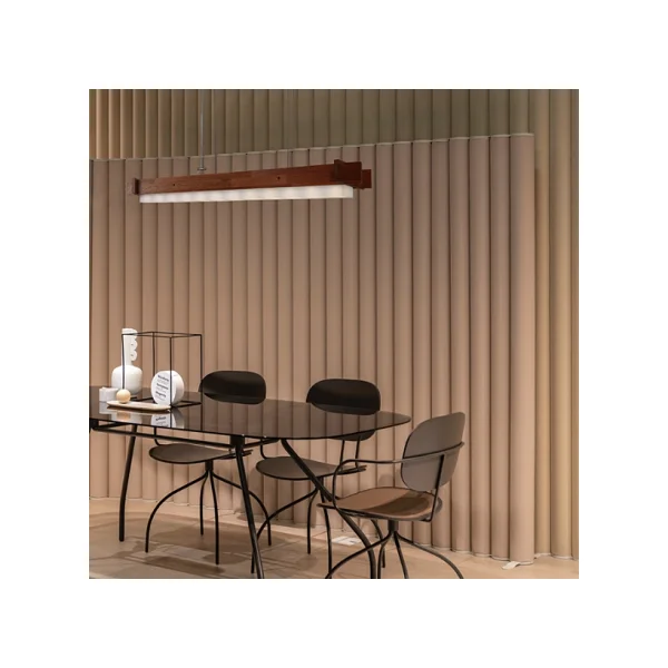 [MOONGKLE] LED Pendant - Multibao Wood LED Pendant (O) - 12 Lights 5.7K Wire 2M for 4 - person Dining Table