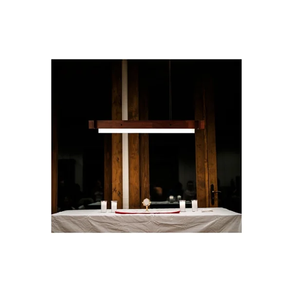 [MOONGKLE] LED Pendant - Multibao Wood LED Pendant (O) - 8 Lights 5.7K Wire 2M for 4 - Person Dining Table