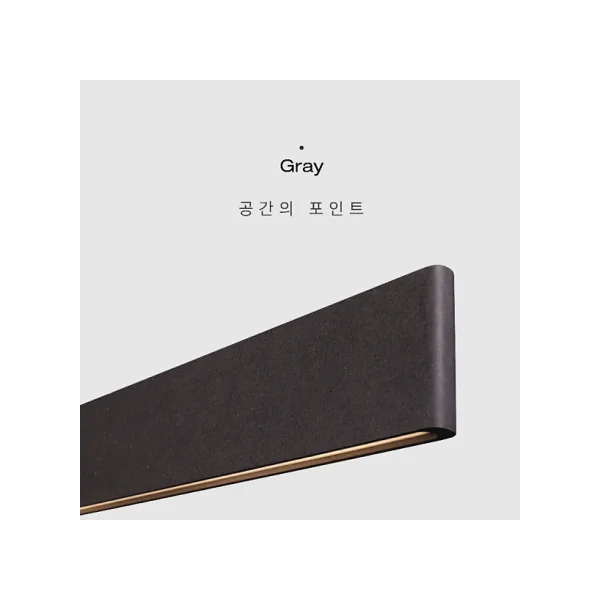 [MOONGKLE] LED Pendant - Pendant LED Linear (O) - Gray 4K Wire 2M