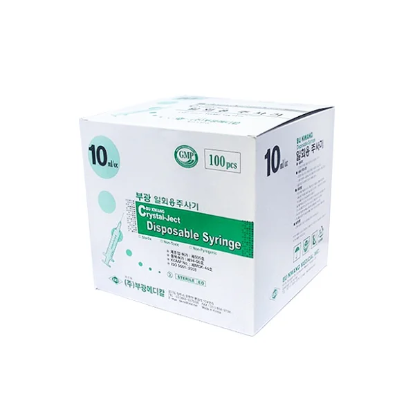 BUKWANG MEDICAL Disposable Syringe 10cc (19G, 1 - 1/ 2 inch, 100)