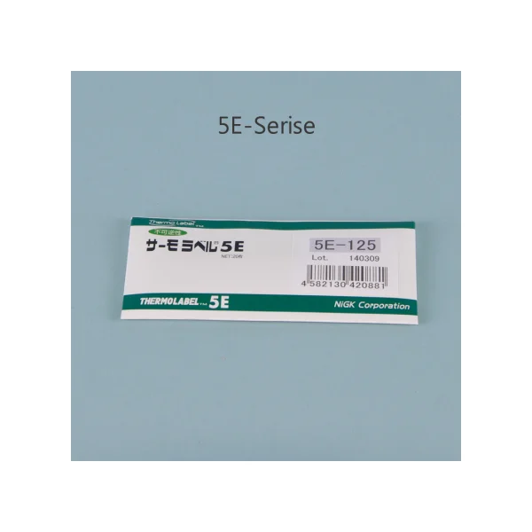[NICHIYU] Temperature Sensing Tape 5E - 125 (White→Black 125 - 130 - 140 - 150 - 160°C, ±2°C, 20 pcs/ PACK)