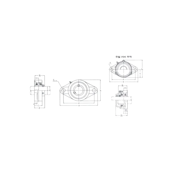 TYB Ball Bearing Unit Case (FL3) (60mm/ Diamond Type, 1 pc)