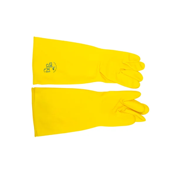 [MYUNGJIN] Industrial Rubber Gloves MYUNGJIN (Size 10/ Yellow, 400mm, Natural Latex)