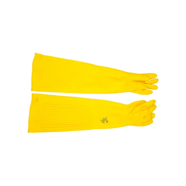 MYUNGJIN Industrial Rubber Gloves Myungjin (Size 12/ Yellow, 645mm, Natural Latex)