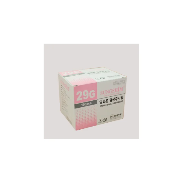 [SUNGSHIM MEDICAL] Disposable Syringe Needle (29G, 1 - 1/ 2 inch, 100 pcs, Needle)