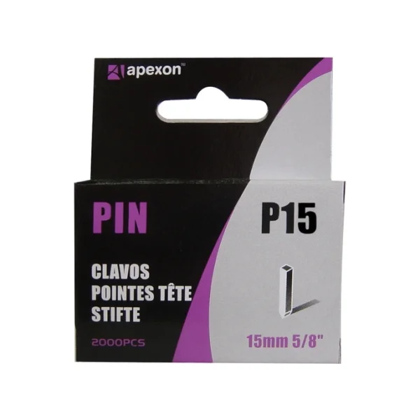 [APEXON] Straight Pin P15 (15mm, 2000PCS/ BOX)