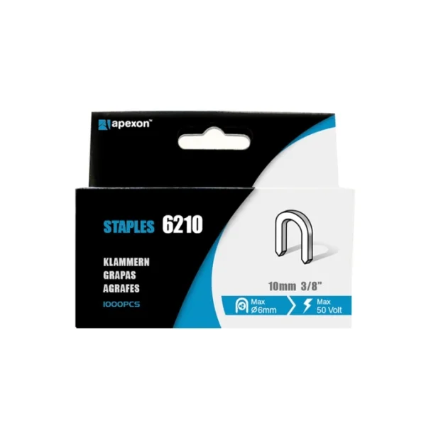 [APEXON] Wire Tacker Pin 6210M (7.8x10mm, 1000PCS/ BOX)