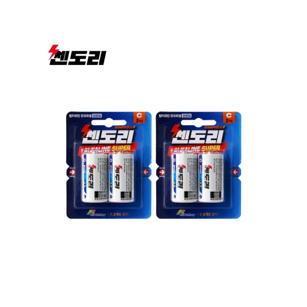 Ssendori Alkaline Battery C Size (LR14) 4pcs Card Type