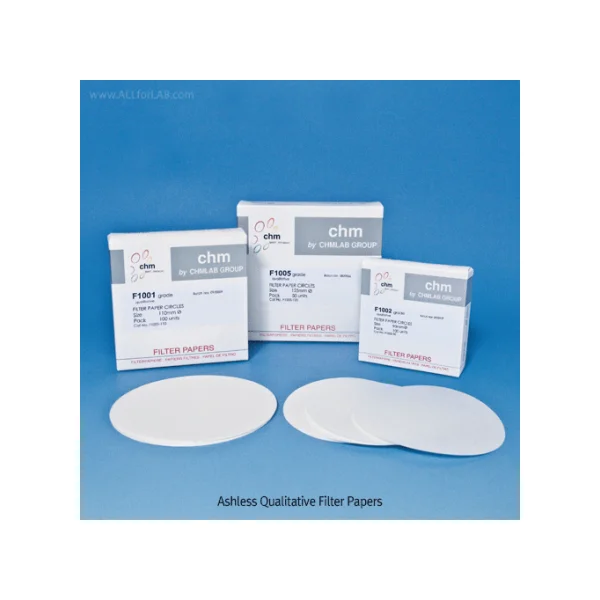 CHmlAB Ashless Qualitative Filter Paper (F1004, 125mm, Analytical Grade, 100 sheets/ PACK, C1.F004.125)