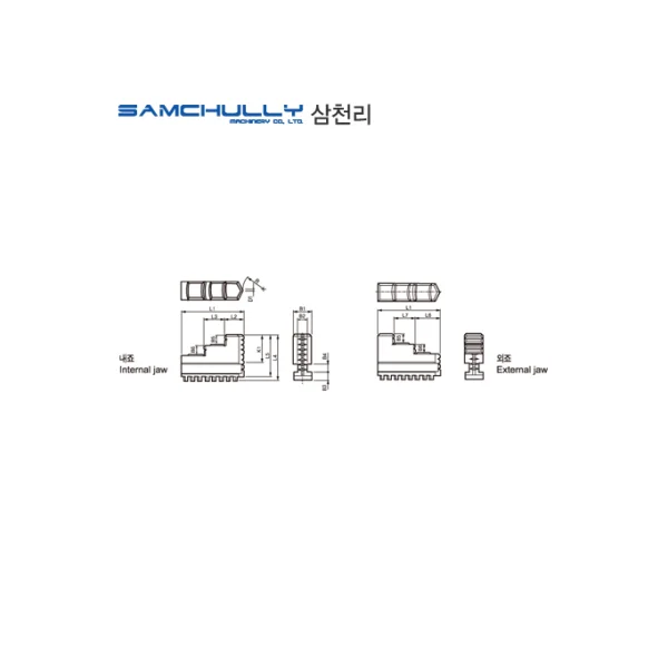 SAMCHULLY Scroll Chuck Jaw (Internal Jaw) SC - 310(12") (3EA/ 1SET) (Scroll Chuck Jaws)