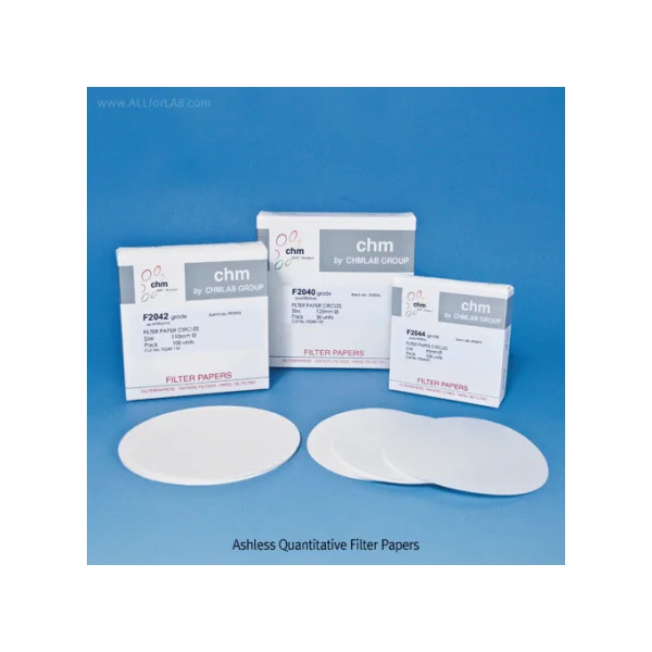 [CHMLAB] Ashless Quantitative Filter Paper (F2040, 125mm, Analytical Grade 100 sheets/ PACK, C1.F040.125)