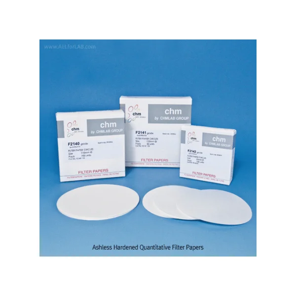 CHMLAB Ashless Quantitative Filter Paper (F2140, 185mm, Hardened 100 sheets/ PACK, C1.F140.185)