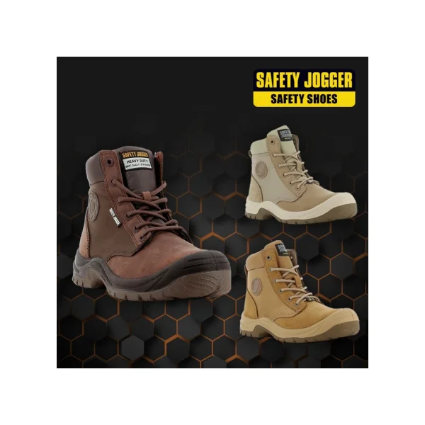 [SAFETY JOGGER] Rush 6 - inch Safety Shoes (Brown/ 280mm, Zipper Type)