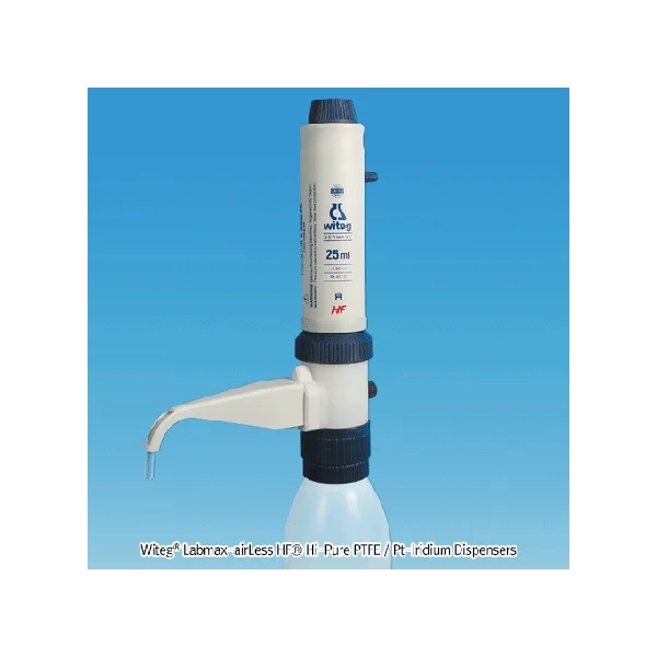 [WITEG] Labmax - airLess HF® Hi - Pure PTFE/ Pt - Iridium Dispensers 1.0~10.0/ 0.2ml WI.5.370.823