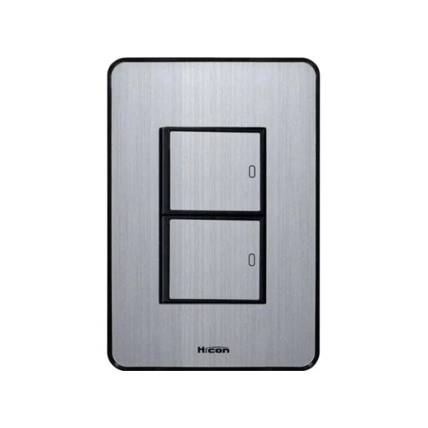 [HYUNDAI ELECTRIC] Hicon Wide Flush Switch HDHC80 - SS21 (2 - Gang)