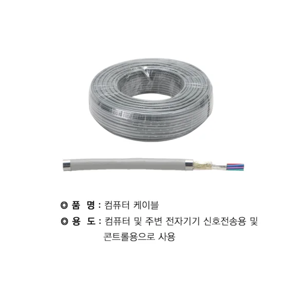 COMMERCIAL ITEM Communication Cable (Shielded, Unshielded) - Unshielded (Control Wire) - 0.5 (AWG.20)*10C(100M)