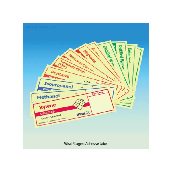 DAIHAN Reagent Adhesive Label (for Methyl Ethyl Ketone MEK, Red, DH.Lab3014)