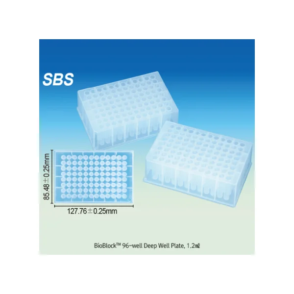 [SIMPORT] 96 Deep Well Plate (1.2ml, Fixed Natural, 4 pcs/ PACK, SP.T110.5)