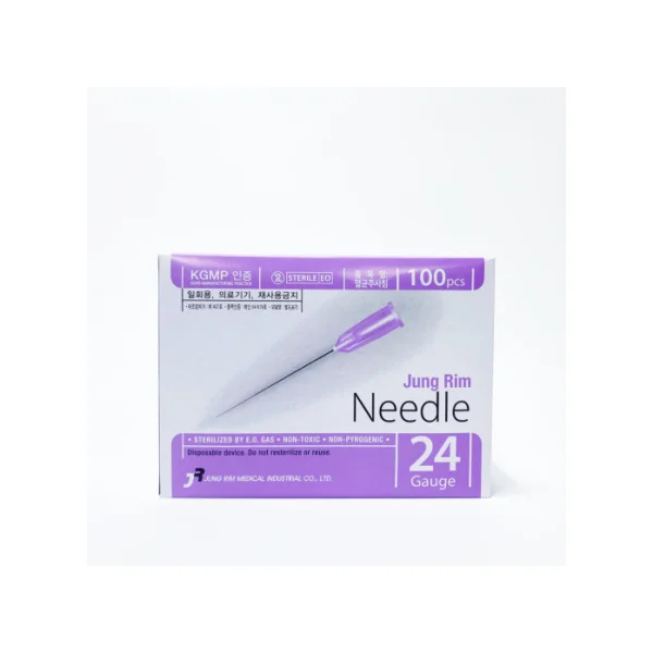 JUNG LIM Disposable Syringe Needle (24G, 3/ 4 inch, 100 pcs, Needle)
