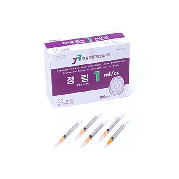 [JUNGLIM MEDICAL] Disposable Syringe 1cc (30G, 1/ 2 inch, 100 pcs)