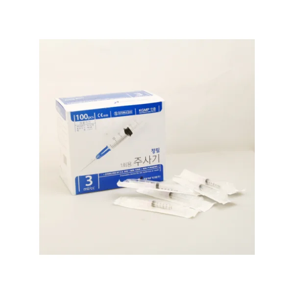 [JUNGLIM MEDICAL] Disposable Syringe 3cc (24G, 3/ 4 inch, 100 pcs)