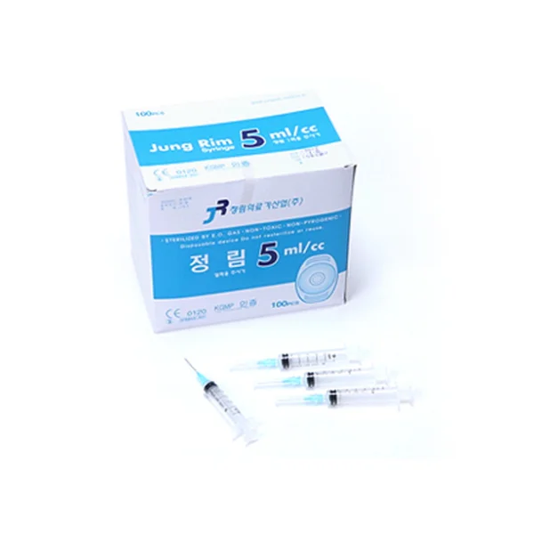 [JUNGLIM MEDICAL] Disposable Syringe 5cc (23G, 1 inch, 100 pcs)