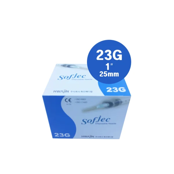 [HWAJIN MEDICAL] Disposable Syringe Needle (23G, 1 - inch, 100 pcs, Needle)