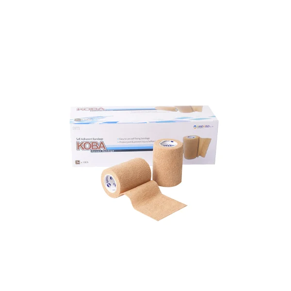 BAND GOLD Compression Bandage KOBA BG - 4 (4 inch, 100mmx4.5m, 10 Rolls, Self - Adherent Bandage)