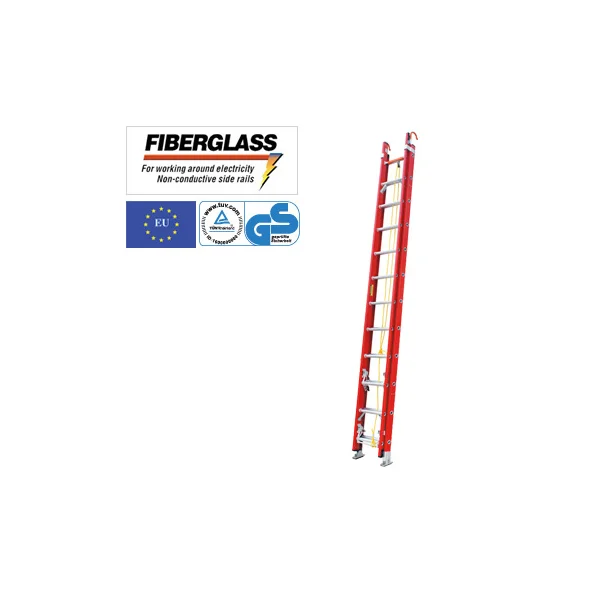[GEUMCHANG] FRP R - SB 8M Non - conductive Insulated Ladder 2 - Section Rope 8m (S - hook)