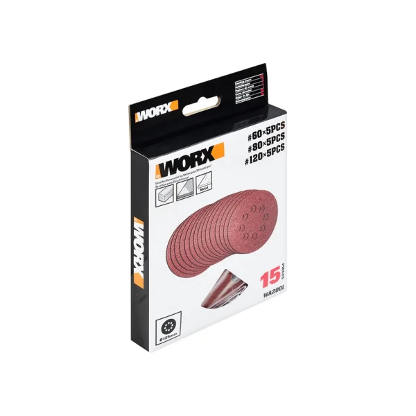 WORX Sanding Paper WA2001 (Round, 15PCS/ SET, for WX820)