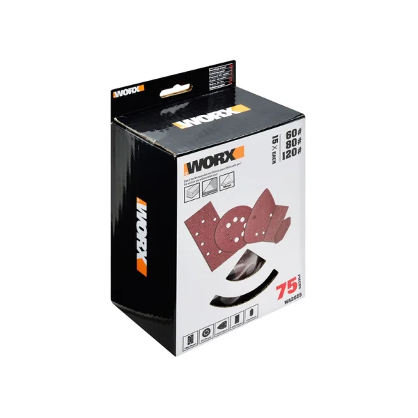 WORX Sanding Paper WA2028 (Set, 75PCS/ SET, for WX820)