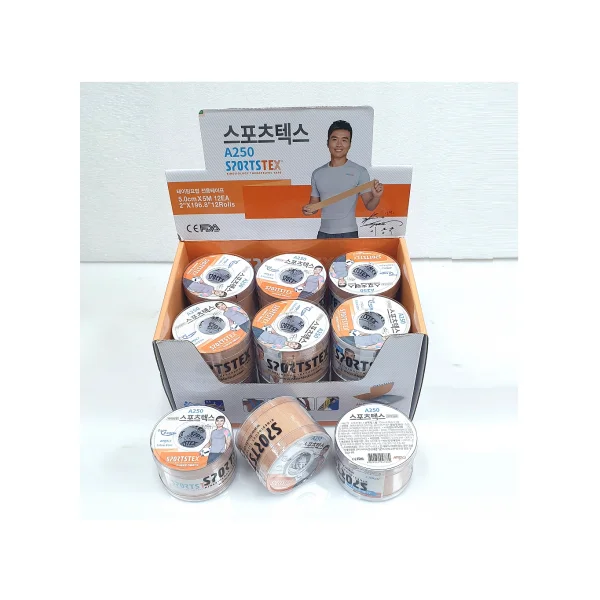ATEX Medical Sportex Muscle Tape A250 (Beige/ 5cmx5m, 12 Rolls)