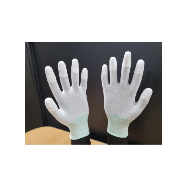 A - ONE SAFETY PU TOP Fingertip Coated Gloves (White/ M)