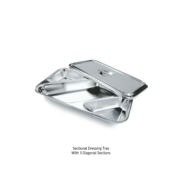 DAIHAN Sectional Dressing Tray (3 - Section, W230×D130×H25mm, C9.1090)